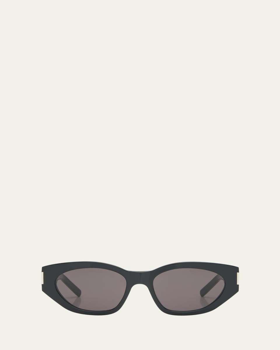 Monochrome Acetate & Metal Cat-Eye Sunglasses